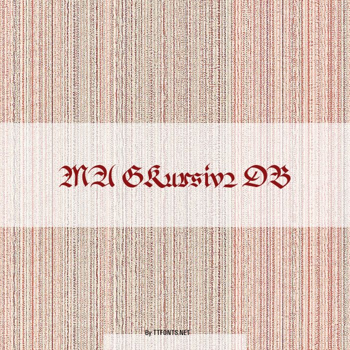 MA GKursiv2 DB example