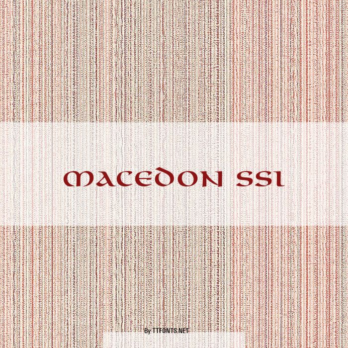 Macedon SSi example