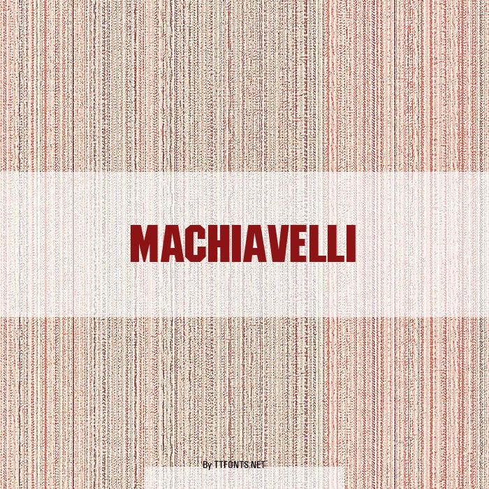 Machiavelli example