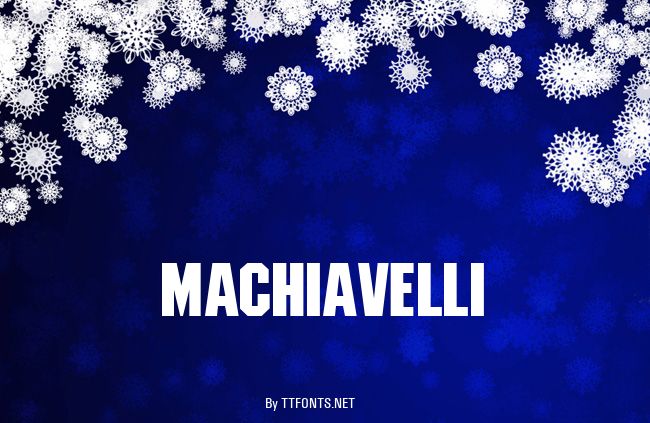 Machiavelli example