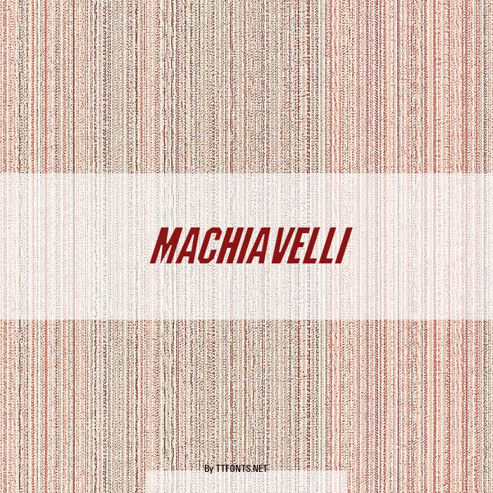 Machiavelli example