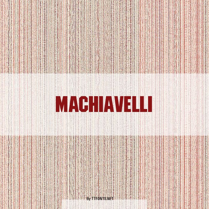 Machiavelli example