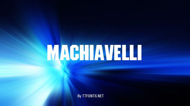 Machiavelli example