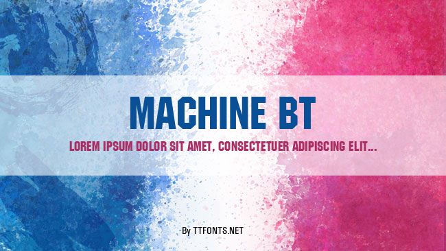 Machine BT example