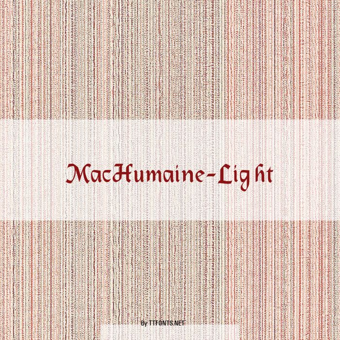 MacHumaine-Light example