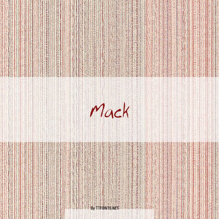 Mack example