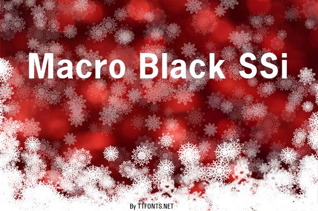Macro Black SSi example
