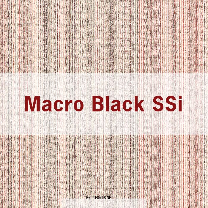 Macro Black SSi example