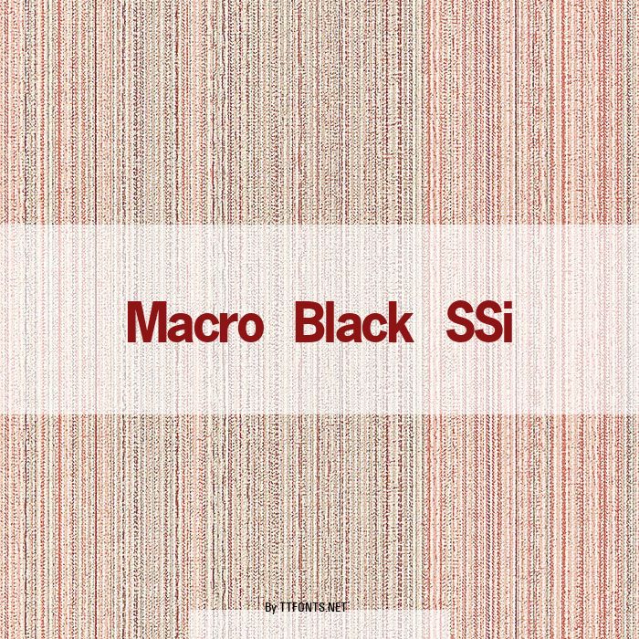 Macro Black SSi example