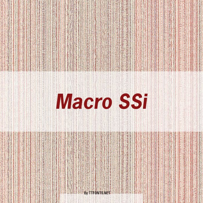Macro SSi example