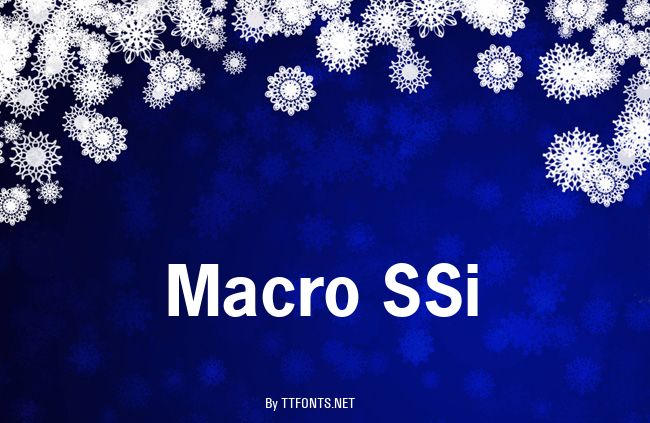 Macro SSi example