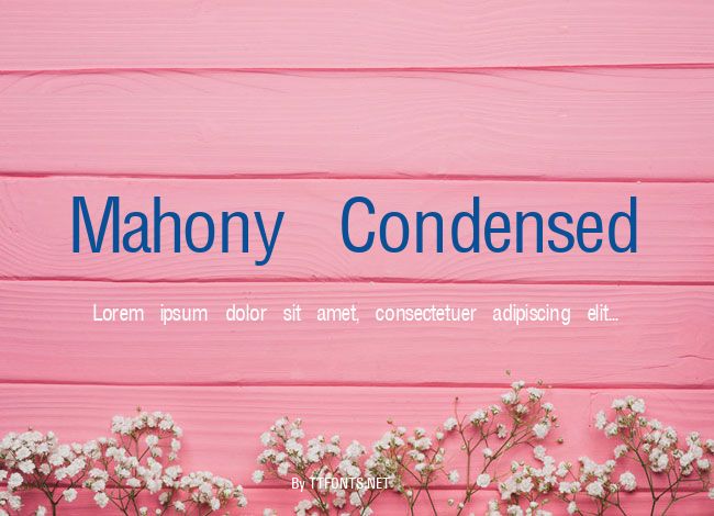 Mahony Condensed example
