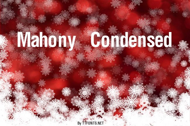 Mahony Condensed example