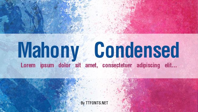 Mahony Condensed example