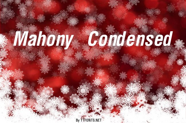 Mahony Condensed example