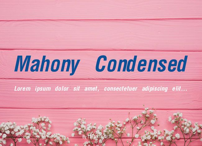 Mahony Condensed example