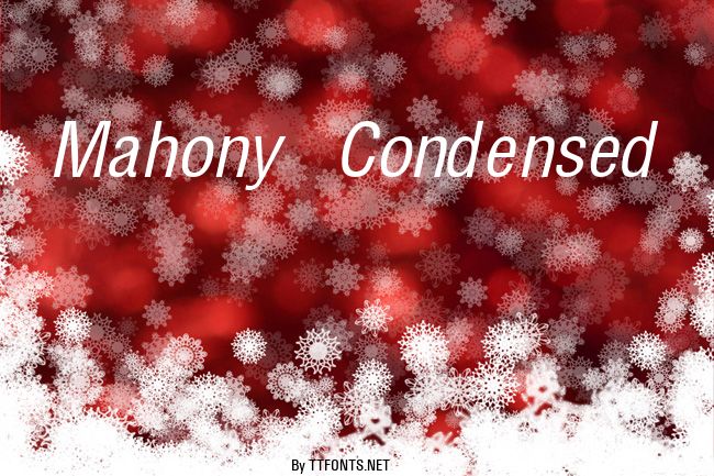 Mahony Condensed example