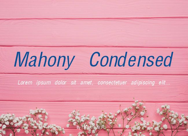 Mahony Condensed example