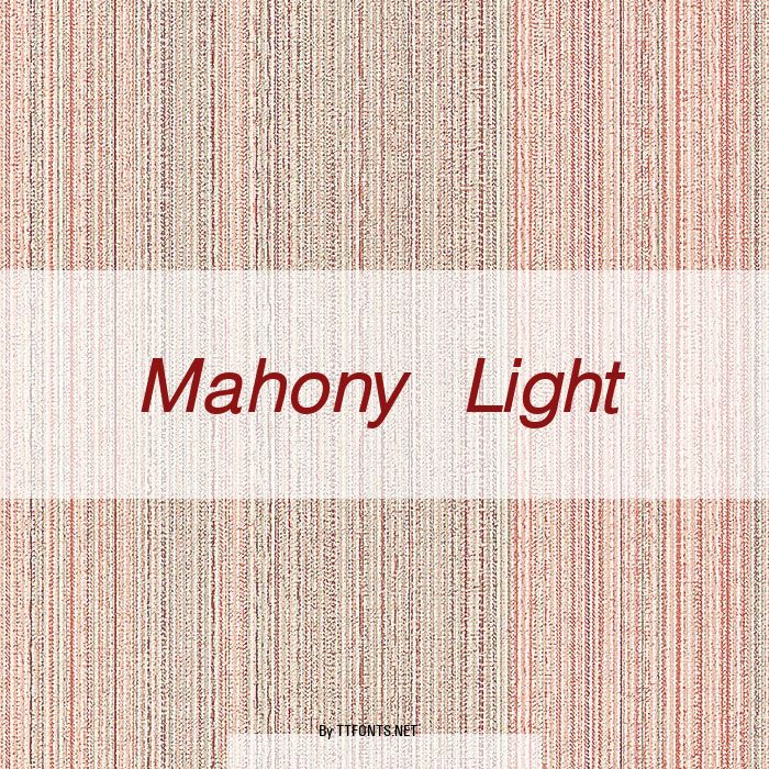 Mahony Light example