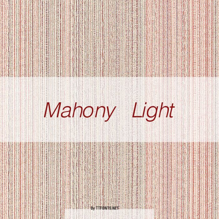 Mahony Light example