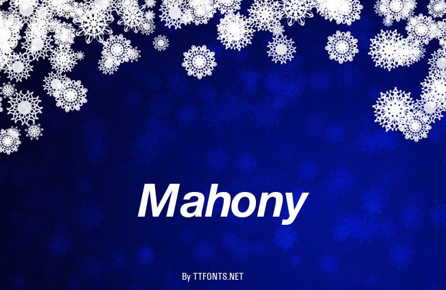 Mahony example