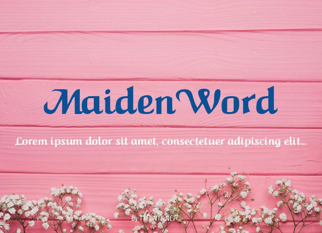 MaidenWord example