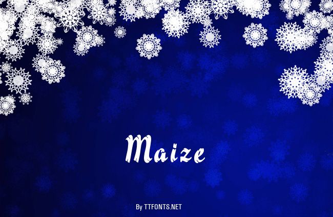 Maize example