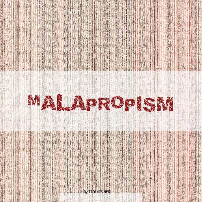 Malapropism example