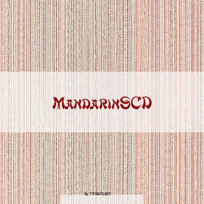 MandarinSCD example
