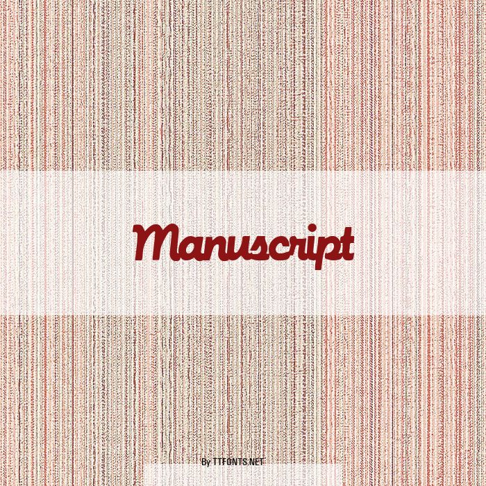 Manuscript example
