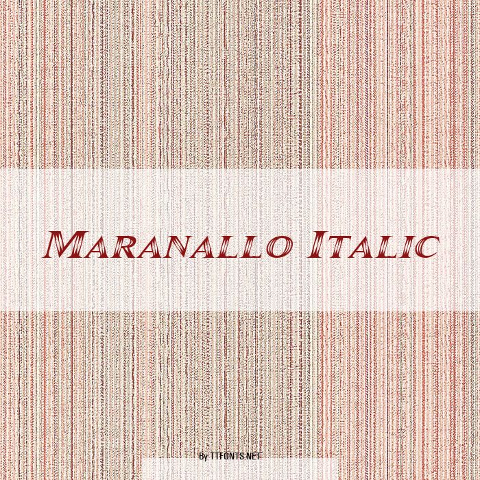 Maranallo Italic example
