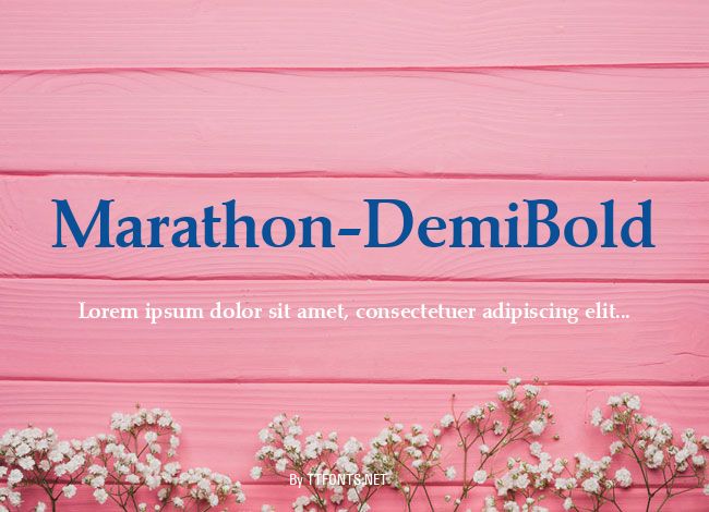 Marathon-DemiBold example