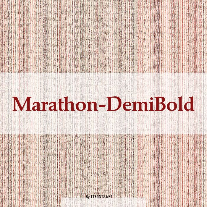 Marathon-DemiBold example