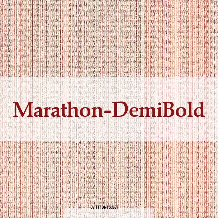 Marathon-DemiBold example