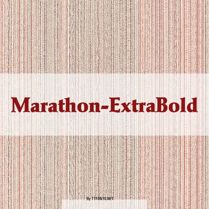 Marathon-ExtraBold example