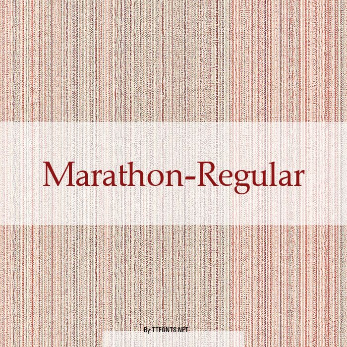 Marathon-Regular example
