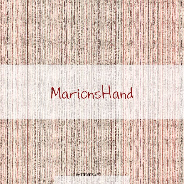 MarionsHand example