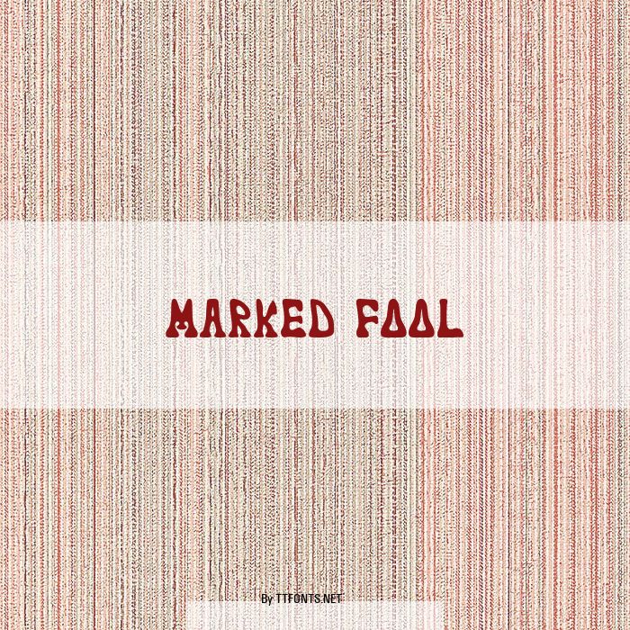 marked fool example
