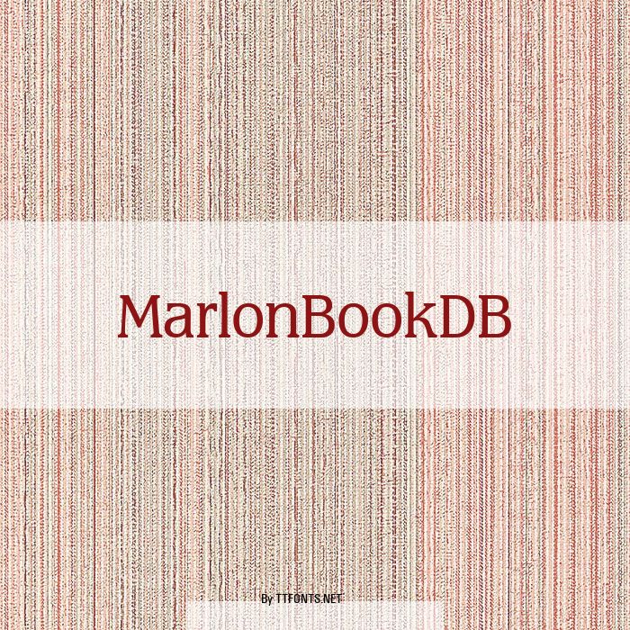 MarlonBookDB example