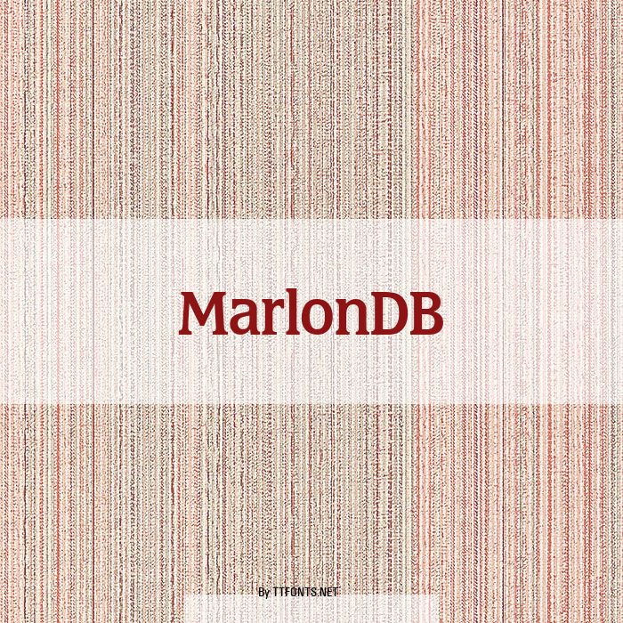 MarlonDB example