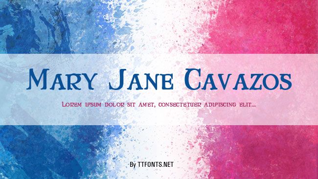 Mary Jane Cavazos example