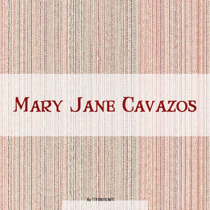 Mary Jane Cavazos example