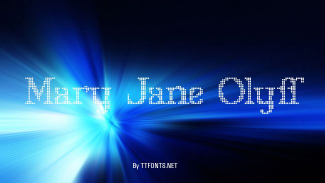 Mary Jane Olyff example