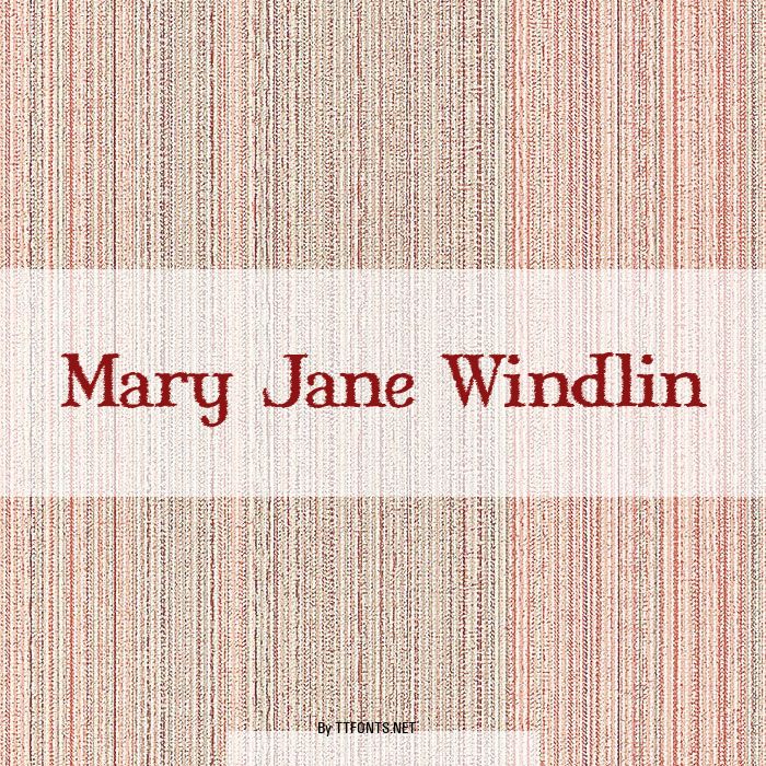 Mary Jane Windlin example