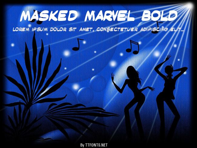 Masked Marvel Bold example