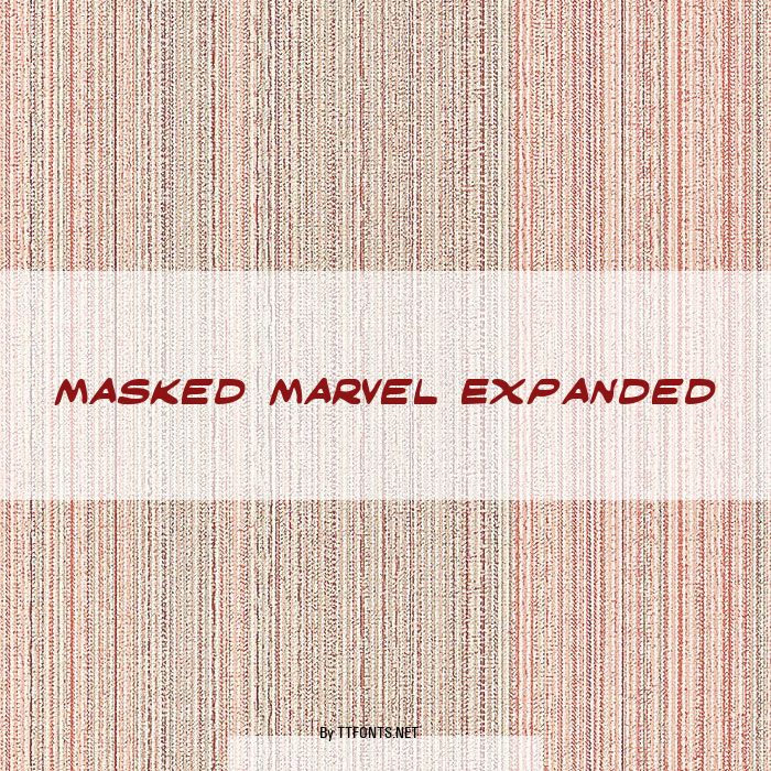 Masked Marvel Expanded example
