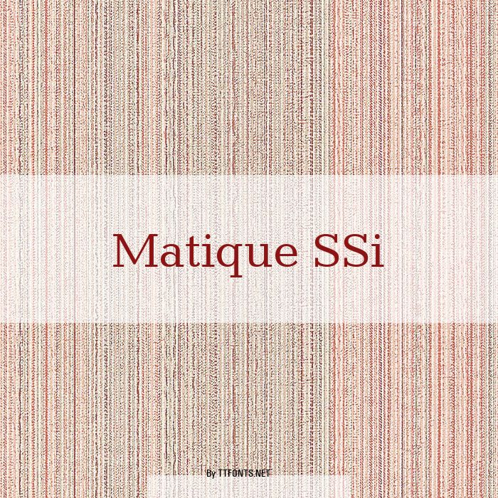 Matique SSi example