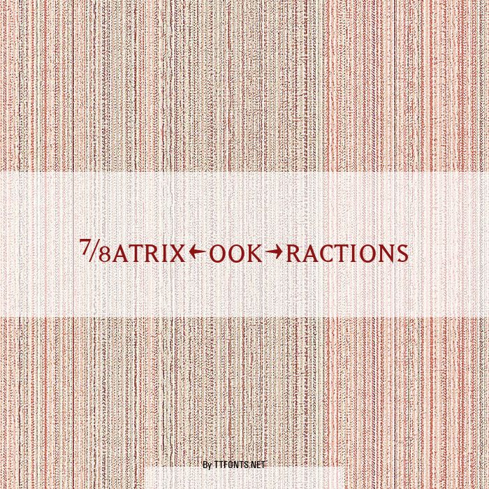 MatrixBookFractions example