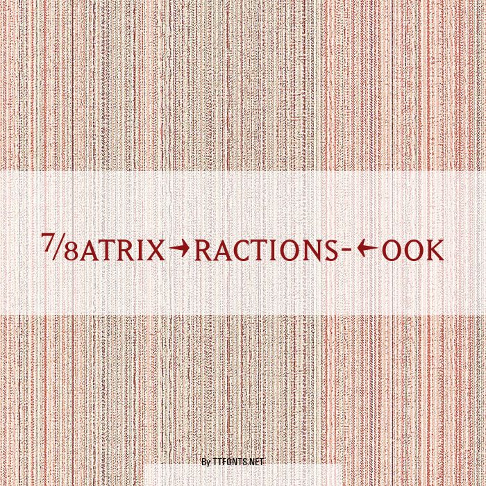 MatrixFractions-Book example