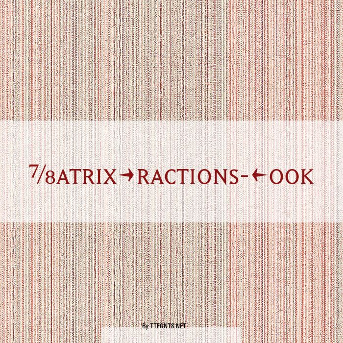 MatrixFractions-Book example